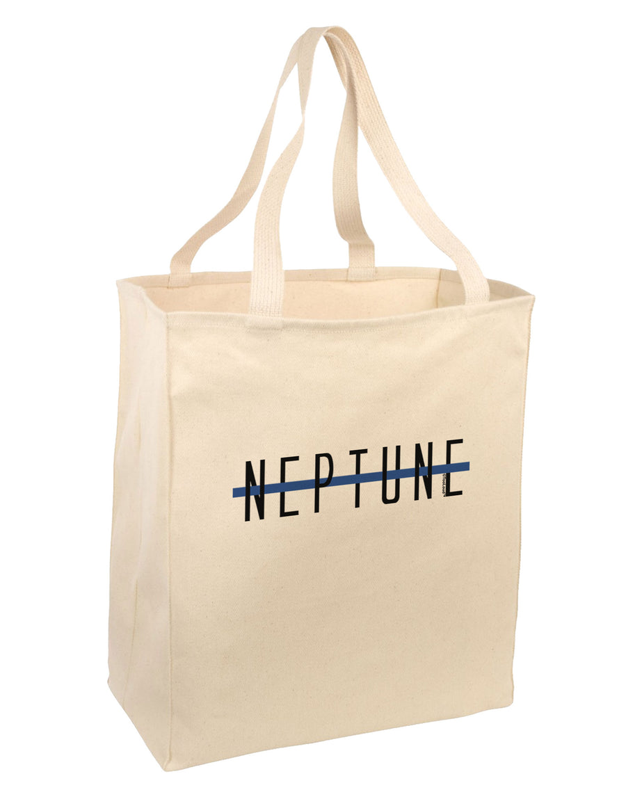 Planet Neptune Text Only Large Grocery Tote Bag by TooLoud-Grocery Tote-TooLoud-Natural-Large-Davson Sales