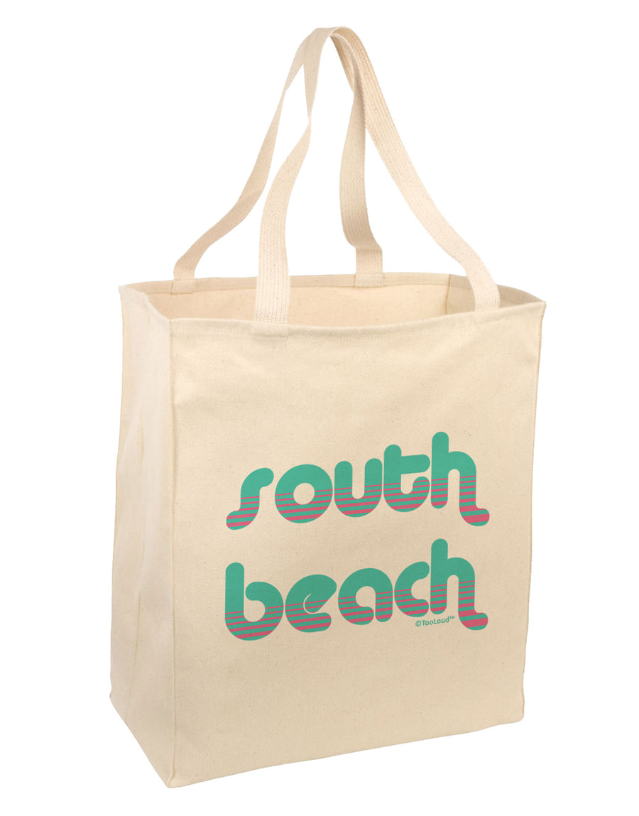 South Beach Color Scheme Design Large Grocery Tote Bag by TooLoud-Grocery Tote-TooLoud-Natural-Large-Davson Sales