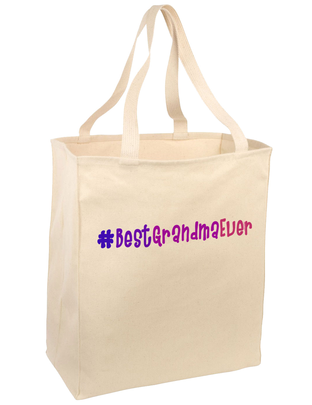 #BestGrandmaEver Large Grocery Tote Bag-Grocery Tote-TooLoud-Natural-Large-Davson Sales