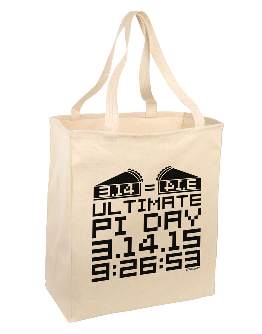 Ultimate Pi Day Design - Mirrored Pies Large Grocery Tote Bag by TooLoud-Grocery Tote-TooLoud-Natural-Large-Davson Sales