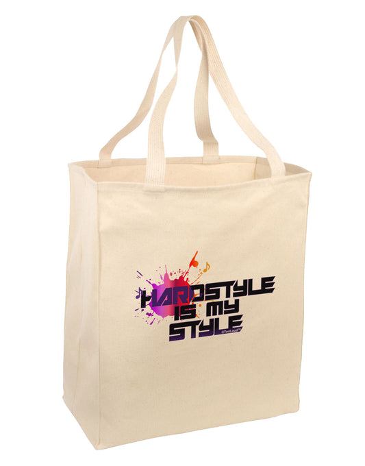 Hardstyle Is My Style Large Grocery Tote Bag-Grocery Tote-TooLoud-Natural-Large-Davson Sales