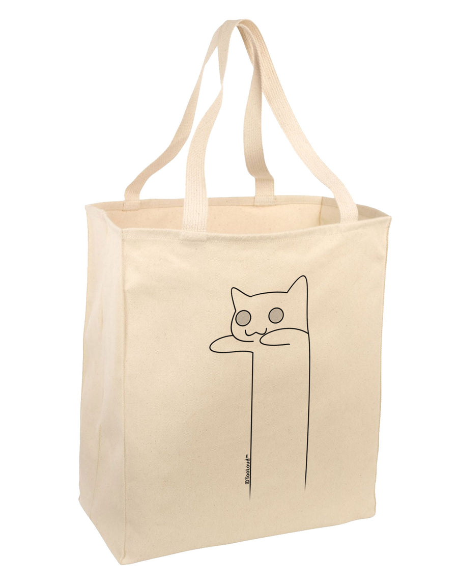 Longcat - Internet Humor Large Grocery Tote Bag by TooLoud-Grocery Tote-TooLoud-Natural-Large-Davson Sales