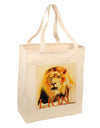 Lion Watercolor 4 Text Large Grocery Tote Bag-Grocery Tote-TooLoud-Natural-Large-Davson Sales