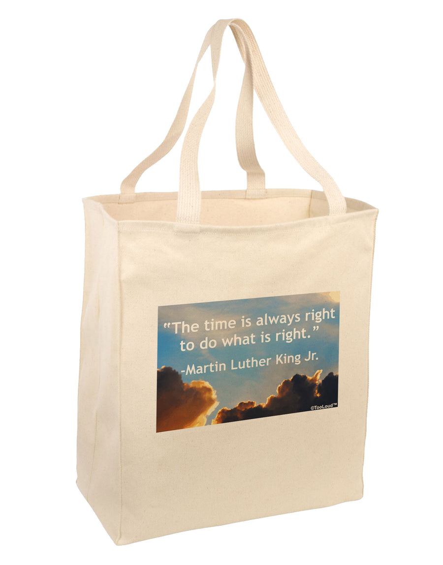 The Time Is Always Right Large Grocery Tote Bag-Grocery Tote-TooLoud-Natural-Large-Davson Sales