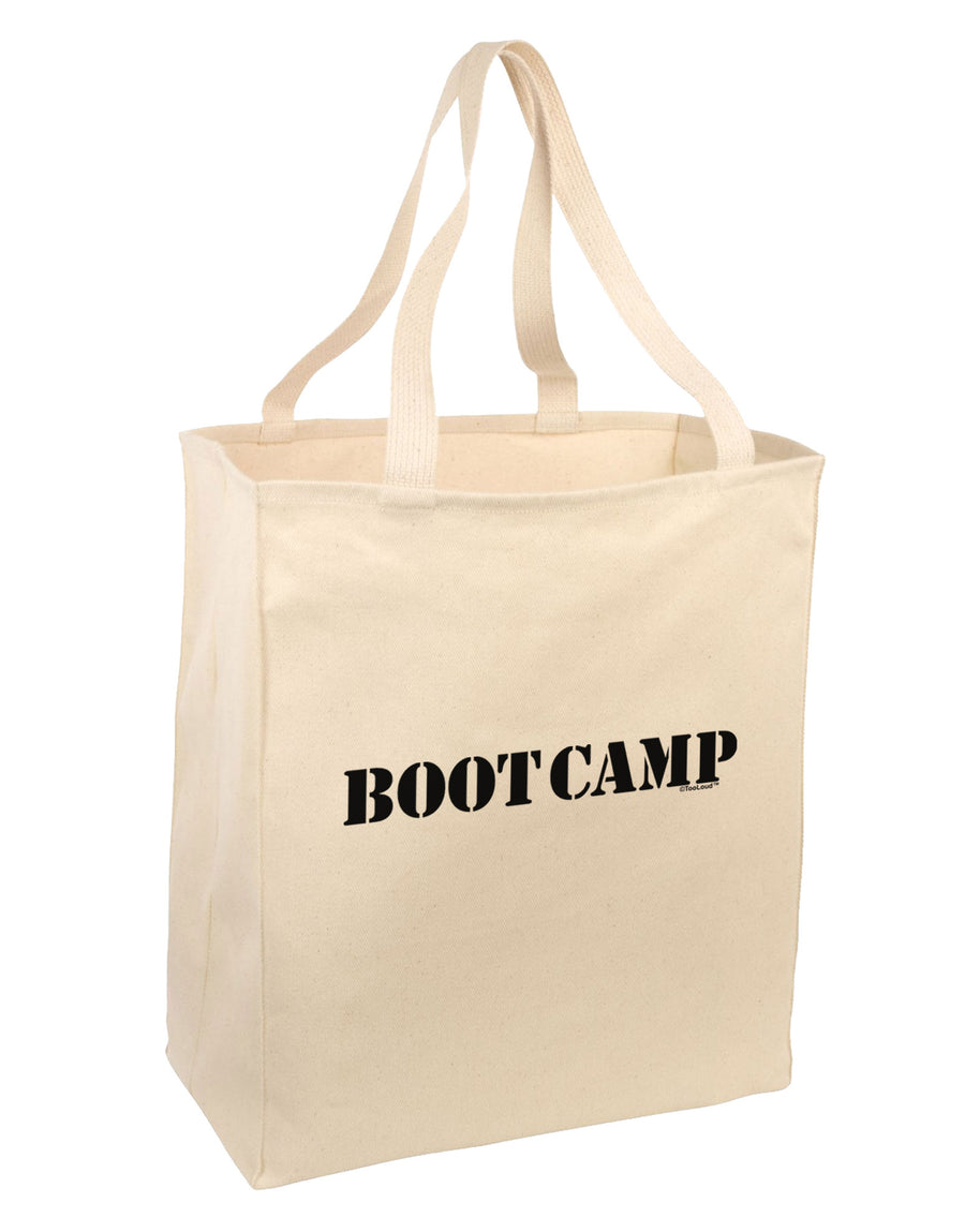 Bootcamp Military Text Large Grocery Tote Bag-Grocery Tote-TooLoud-Natural-Large-Davson Sales