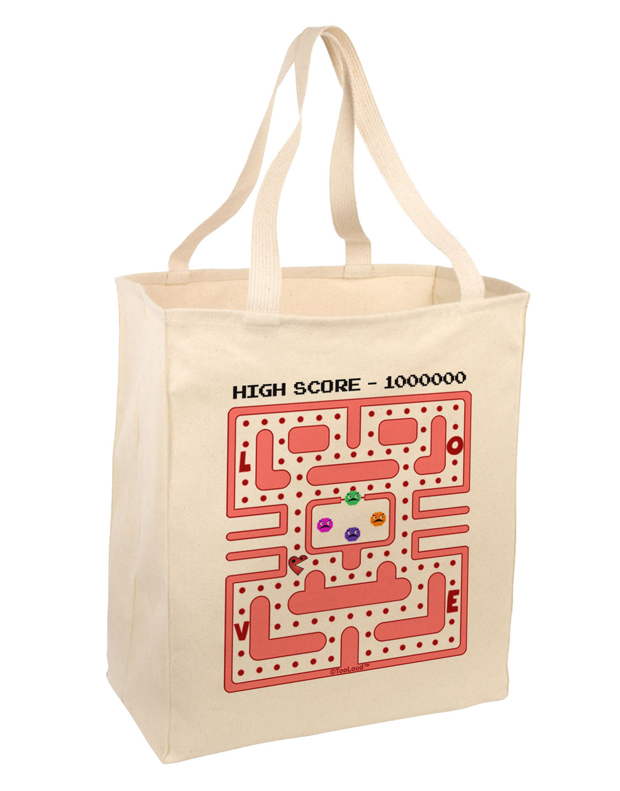 Retro Heart Man Large Grocery Tote Bag-Grocery Tote-TooLoud-Natural-Large-Davson Sales