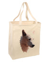 Magnificent White Wolf Head Large Grocery Tote Bag-Natural-Grocery Tote-TooLoud-Natural-Large-Davson Sales