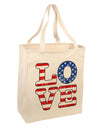 American Love Design - Distressed Large Grocery Tote Bag by TooLoud-Grocery Tote-TooLoud-Natural-Large-Davson Sales