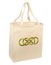 Double Infinity Gold Large Grocery Tote Bag-Natural-Grocery Tote-TooLoud-Natural-Large-Davson Sales