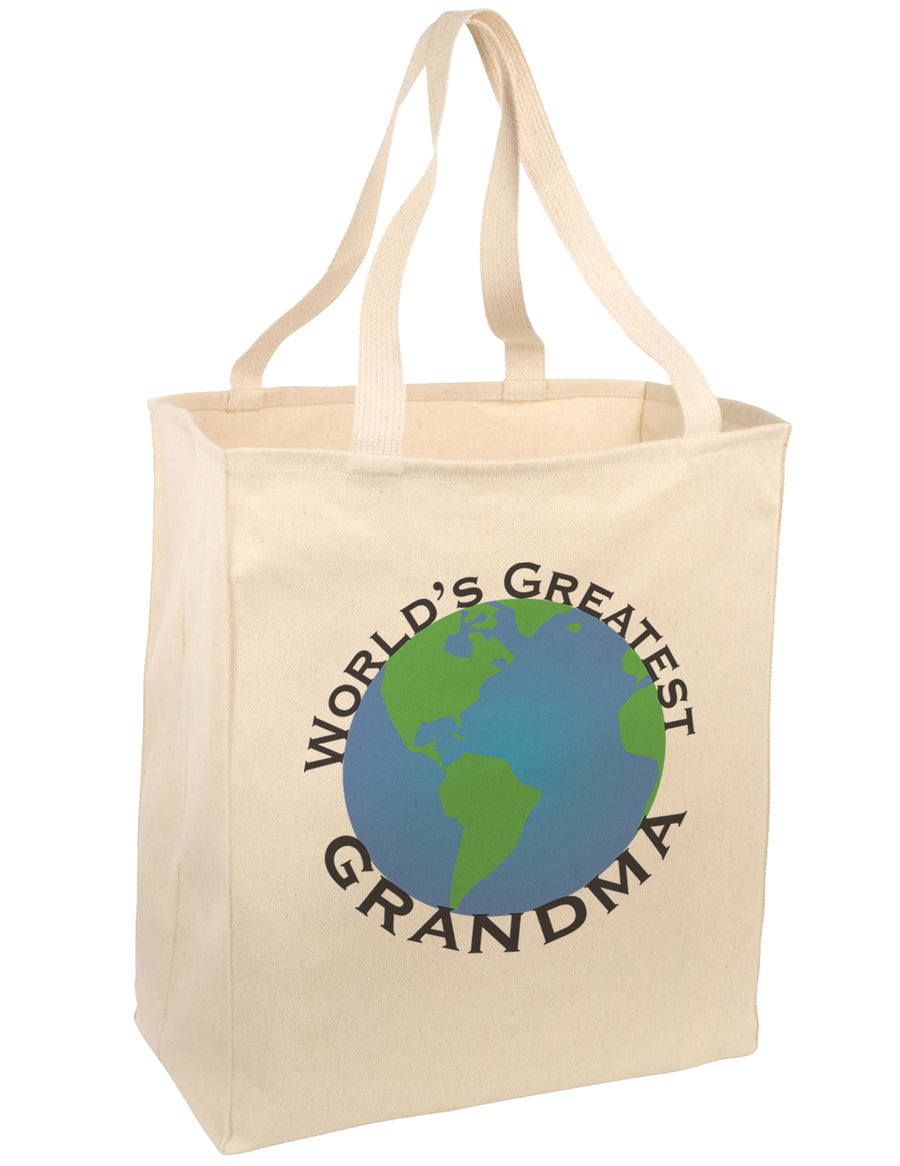 World's Greatest Grandma Large Grocery Tote Bag-Grocery Tote-TooLoud-Natural-Large-Davson Sales