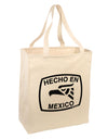 Hecho en Mexico Eagle Symbol with Text Large Grocery Tote Bag by TooLoud-Grocery Tote-TooLoud-Natural-Large-Davson Sales