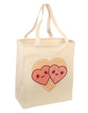 Super Cute Kawaii Hearts Large Grocery Tote Bag-Grocery Tote-TooLoud-Natural-Large-Davson Sales