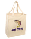 Rainbow Trout Reel Em In Large Grocery Tote Bag-Grocery Tote-TooLoud-Natural-Large-Davson Sales