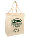 St Patricks Day Drinking Team Large Grocery Tote Bag-Grocery Tote-TooLoud-Natural-Large-Davson Sales