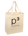 P� - Puff Puff Pass - Smoking Etiquette Large Grocery Tote Bag-Grocery Tote-TooLoud-Natural-Large-Davson Sales