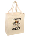 Christmas Angel Large Grocery Tote Bag-Grocery Tote-TooLoud-Natural-Large-Davson Sales