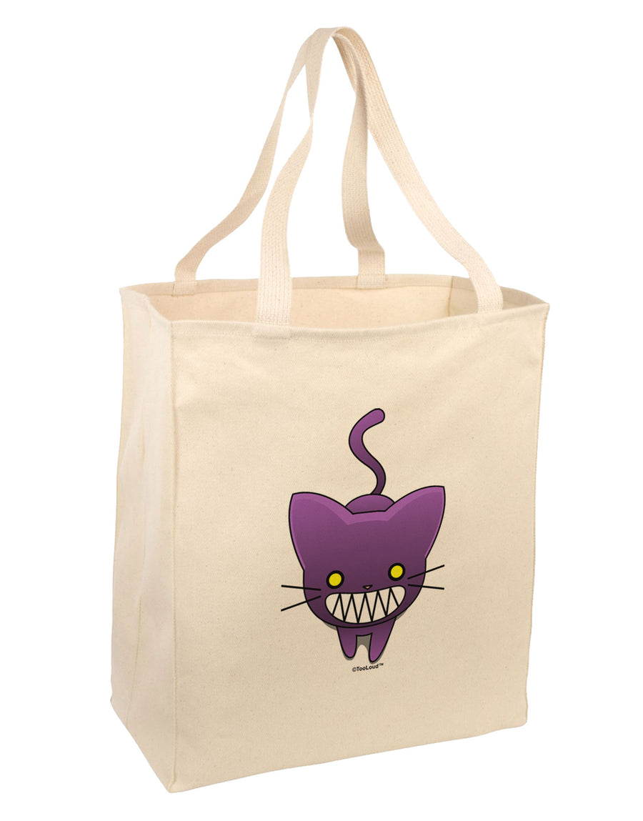 Evil Kitty Large Grocery Tote Bag-Grocery Tote-TooLoud-Natural-Large-Davson Sales