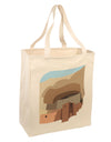 Montezuma Castle Artwork Large Grocery Tote Bag-Natural-Grocery Tote-TooLoud-Natural-Large-Davson Sales