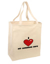 I Heart My Awesome Wife Large Grocery Tote Bag-Natural by TooLoud-Grocery Tote-TooLoud-Natural-Large-Davson Sales