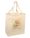 Laying Retriever Watercolor Large Grocery Tote Bag-Grocery Tote-TooLoud-Natural-Large-Davson Sales