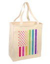 American Pride - Rainbow Flag Large Grocery Tote Bag-Grocery Tote-TooLoud-Natural-Large-Davson Sales