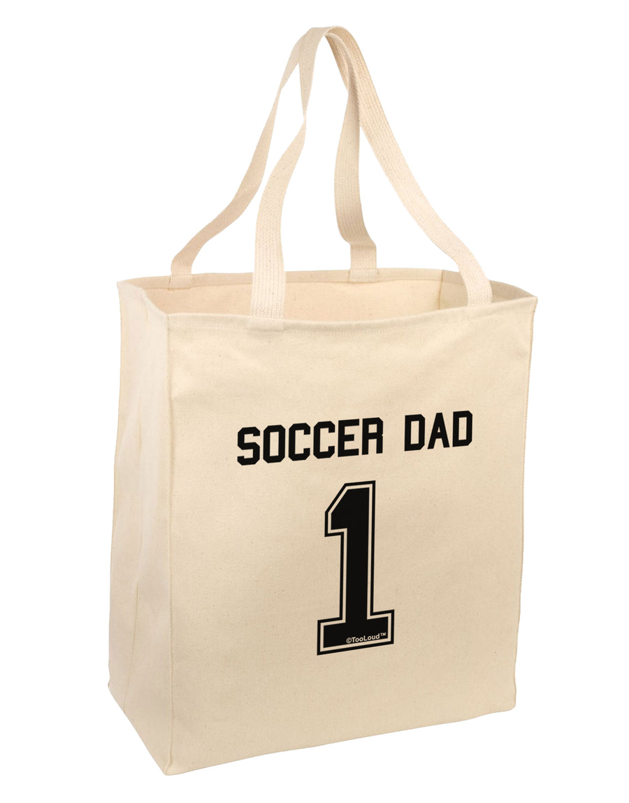 Soccer Dad Jersey Large Grocery Tote Bag by TooLoud-Grocery Tote-TooLoud-Natural-Large-Davson Sales