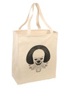 Scary Clown Grayscale Large Grocery Tote Bag-Grocery Tote-TooLoud-Natural-Large-Davson Sales