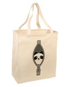 Funny Panda Peeking Out of Zipper Large Grocery Tote Bag by TooLoud-Grocery Tote-TooLoud-Natural-Large-Davson Sales