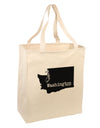 Washington - United States Shape Large Grocery Tote Bag-Grocery Tote-TooLoud-Natural-Large-Davson Sales