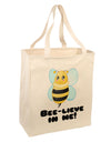 Bee-lieve In Me Large Grocery Tote Bag-Grocery Tote-TooLoud-Natural-Large-Davson Sales