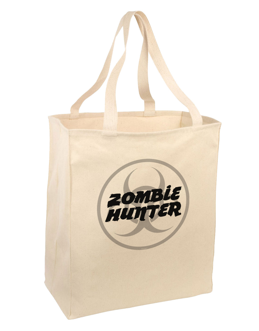 Zombie Hunter - Zombie Apocalypse Large Grocery Tote Bag-Grocery Tote-TooLoud-Natural-Large-Davson Sales