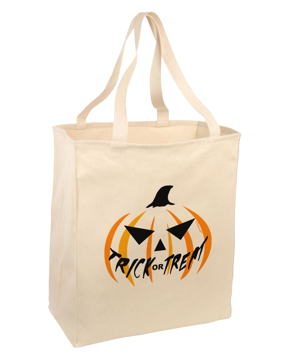 Trick or Treat Jack Large Grocery Tote Bag-Grocery Tote-TooLoud-Natural-Large-Davson Sales