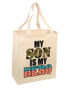 My Son is My Hero - Armed Forces Large Grocery Tote Bag by TooLoud-Grocery Tote-TooLoud-Natural-Large-Davson Sales