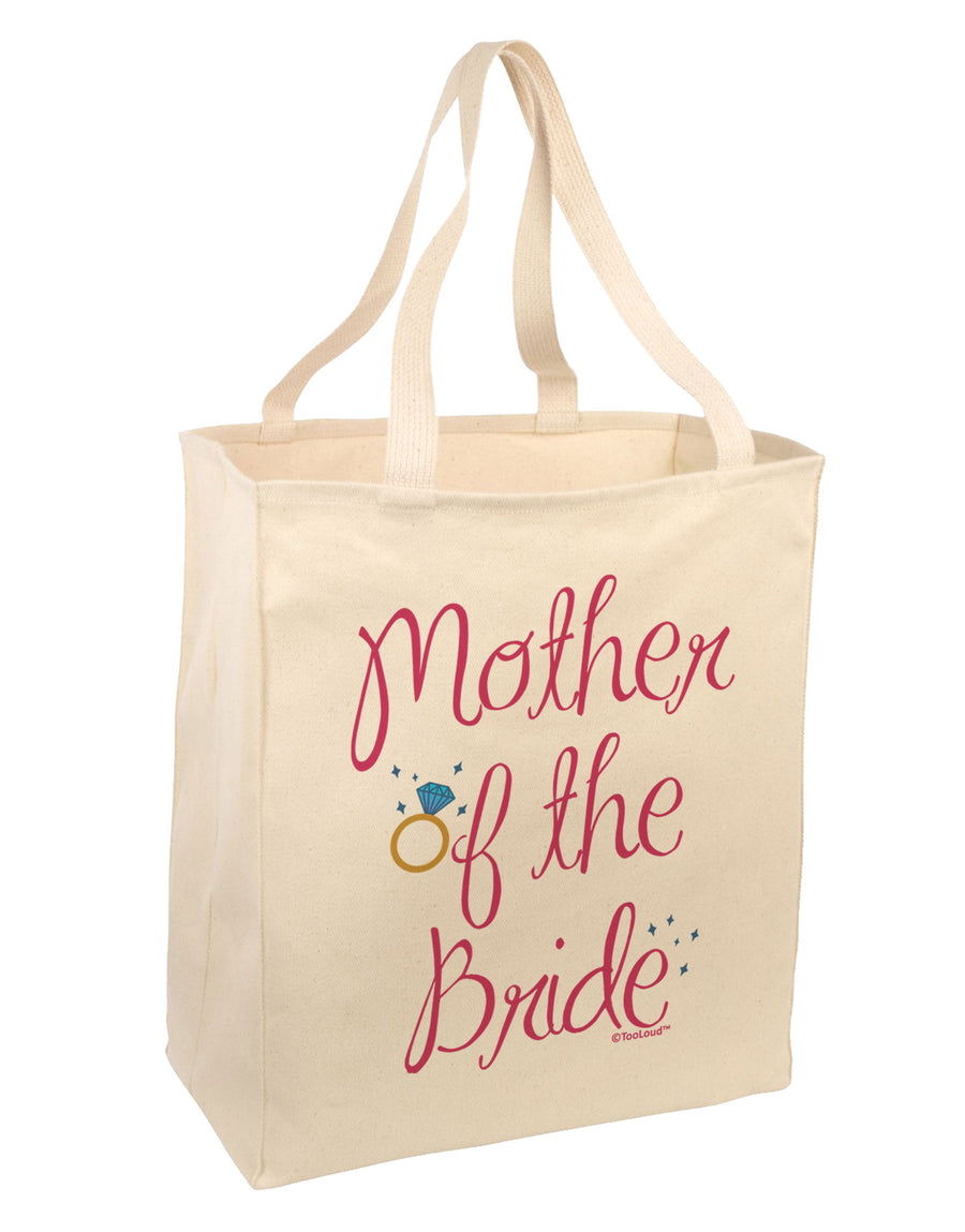 Mother of the Bride - Diamond - Color Large Grocery Tote Bag-Grocery Tote-TooLoud-Natural-Large-Davson Sales