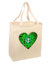 Water Droplet Heart Green Large Grocery Tote Bag by TooLoud-Grocery Tote-TooLoud-Natural-Large-Davson Sales