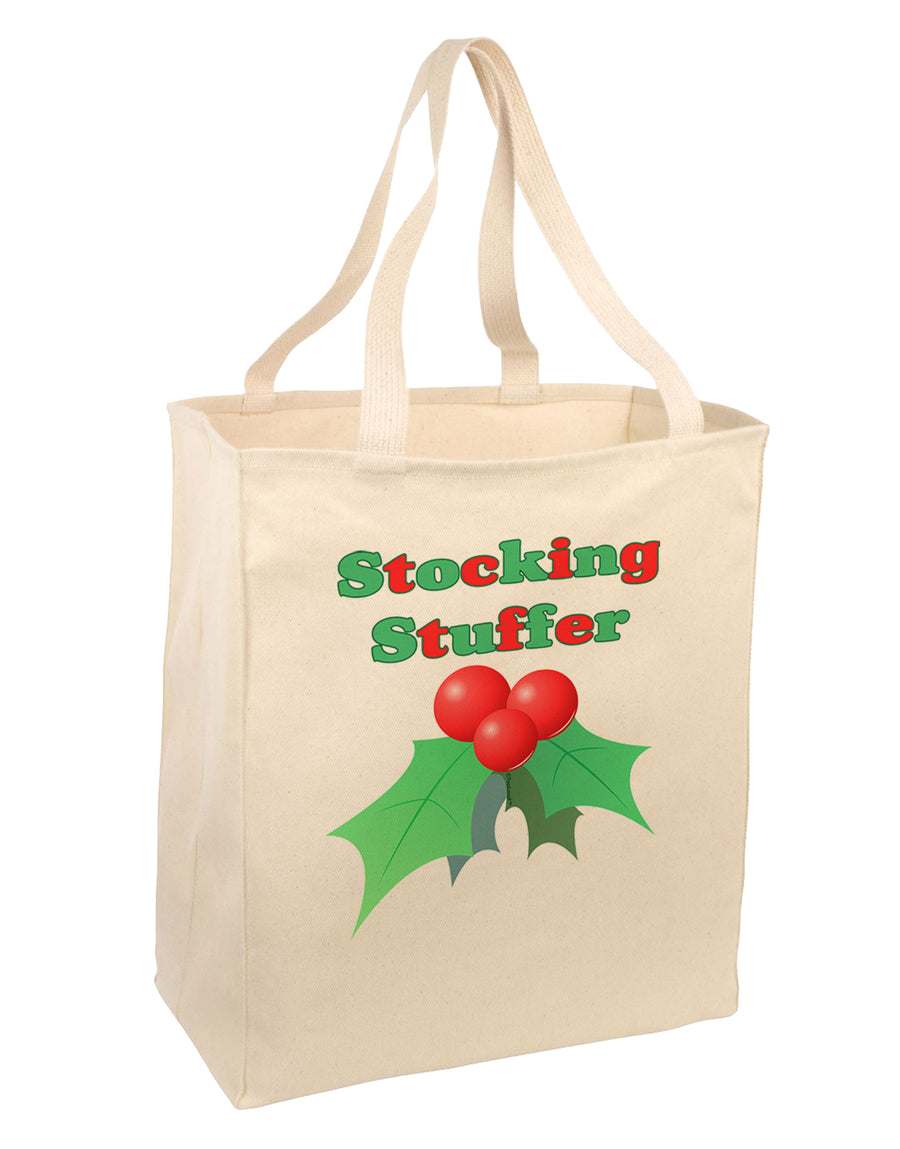 Stocking Stuffer Design - Christmas Large Grocery Tote Bag by TooLoud-Grocery Tote-TooLoud-Natural-Large-Davson Sales