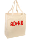 ADHD Lightning Bolt Rockstar Large Grocery Tote Bag-Grocery Tote-TooLoud-Natural-Large-Davson Sales