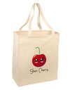 Sheri Cherry Text Large Grocery Tote Bag-Grocery Tote-TooLoud-Natural-Large-Davson Sales