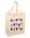 Hanukkah Lights Blue and Silver Large Grocery Tote Bag-Grocery Tote-TooLoud-Natural-Large-Davson Sales