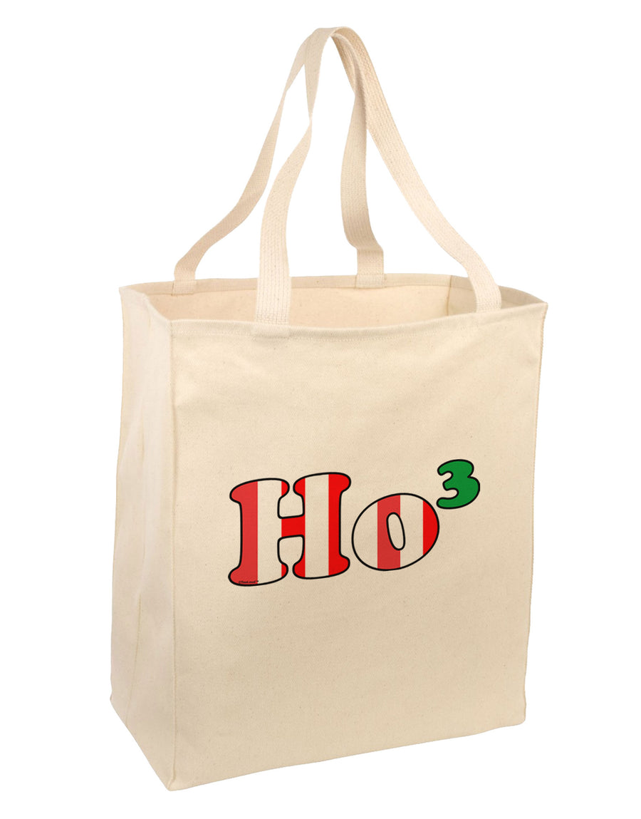 Ho Ho Ho Math Christmas Large Grocery Tote Bag-Grocery Tote-TooLoud-Natural-Large-Davson Sales