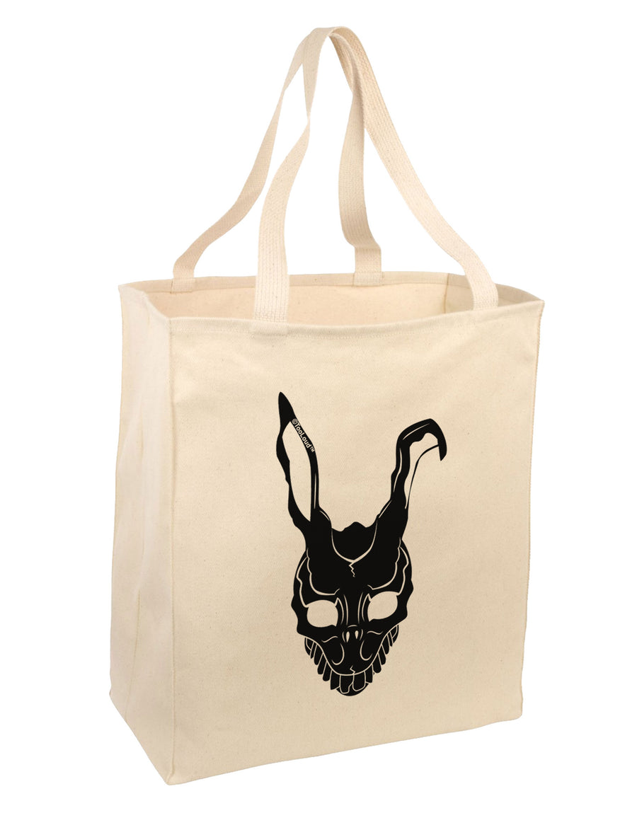 Scary Bunny Face Black Large Grocery Tote Bag-Grocery Tote-TooLoud-Natural-Large-Davson Sales