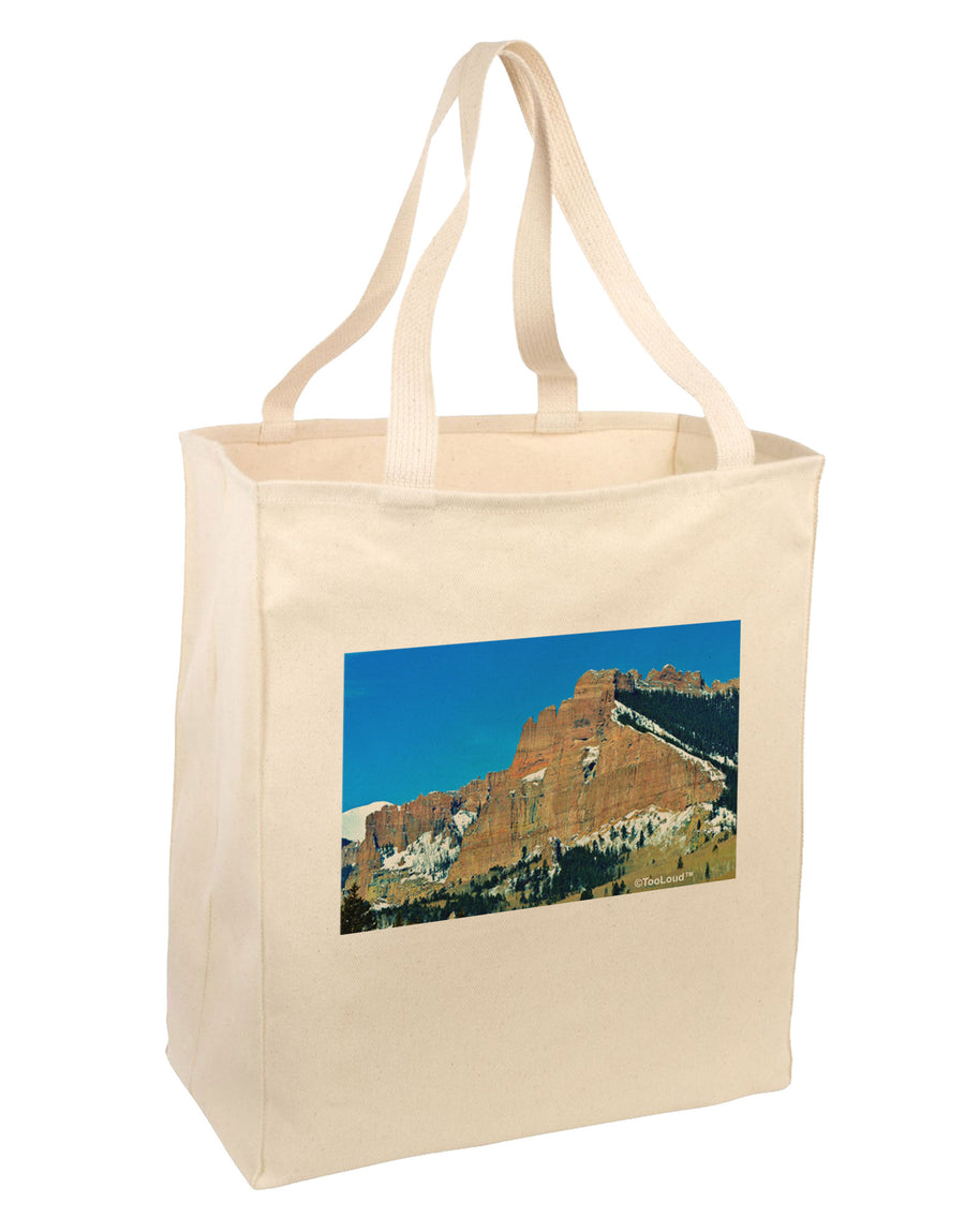 Colorado Snowy Mountains Large Grocery Tote Bag-Grocery Tote-TooLoud-Natural-Large-Davson Sales