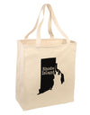 Rhode Island - United States Shape Large Grocery Tote Bag by TooLoud-Grocery Tote-TooLoud-Natural-Large-Davson Sales