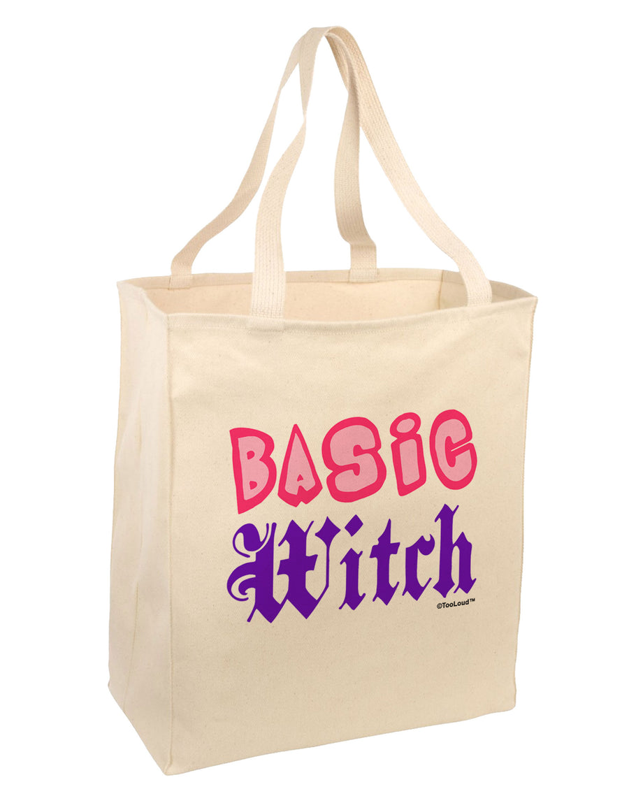 Basic Witch Color Large Grocery Tote Bag-Grocery Tote-TooLoud-Natural-Large-Davson Sales