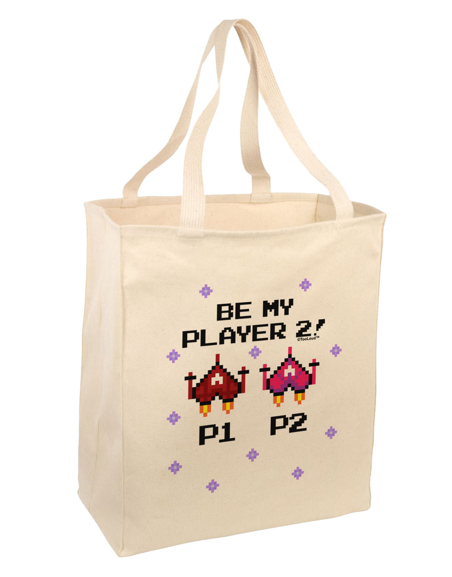 Be My Player 2 Large Grocery Tote Bag-Grocery Tote-TooLoud-Natural-Large-Davson Sales