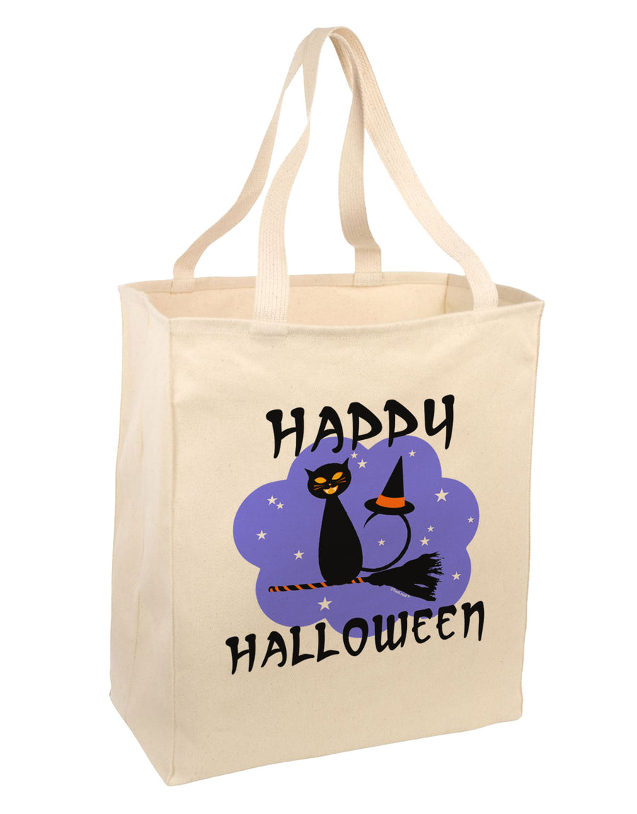 Witch Cat Large Grocery Tote Bag-Grocery Tote-TooLoud-Natural-Large-Davson Sales