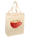 Cute Christmas Drink Eggnog Large Grocery Tote Bag-Grocery Tote-TooLoud-Natural-Large-Davson Sales