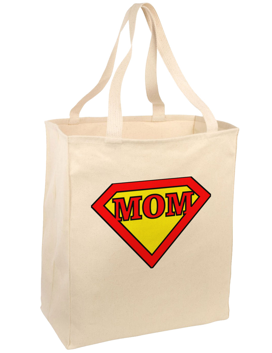 Super Mom Large Grocery Tote Bag-Grocery Tote-TooLoud-Natural-Large-Davson Sales