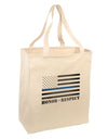 Honor Respect Blue Line Large Grocery Tote Bag-Natural-Grocery Tote-TooLoud-Natural-Large-Davson Sales