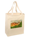 Colorado Forrest Watercolor Large Grocery Tote Bag-Grocery Tote-TooLoud-Natural-Large-Davson Sales